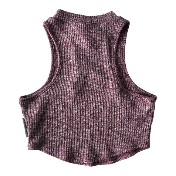 Gymshark Slounge Crop Top Dusty Pink Marl size small - Picture 2 of 5